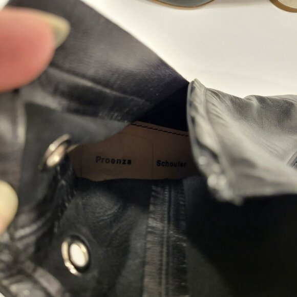 Proenza Schouler Leather Ankle Boots Women SZ 36.5M (US Size 6) Black Zipper - Picture 10 of 10